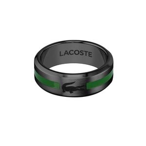 Lacoste Originální černý prsten Stencil 2040084 64 mm obraz