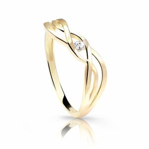 Cutie Jewellery Jemný prsten ze žlutého zlata Z6712-1843-10-X-1 52 mm obraz