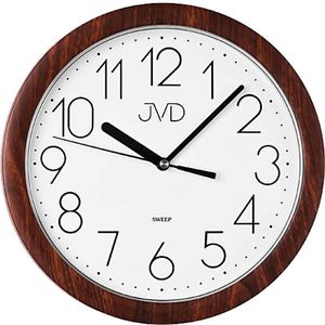 JVD Nástěnné hodiny s plynulým chodem H612 Dark Brown obraz