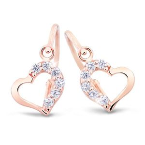 Cutie Jewellery Něžné dětské náušnice z růžového zlata C2757-10-X-4 bílá obraz