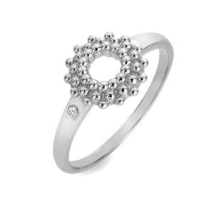 Hot Diamonds Krásný stříbrný prsten s diamantem Blossom DR278 59 mm obraz