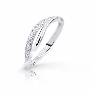 Cutie Jewellery Půvabný prsten z bílého zlata se zirkony Z8054-10-X-2 52 mm obraz