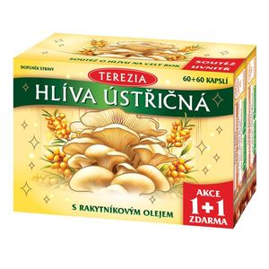 Terezia Company Hlíva ústřičná s rakytníkovým olejem 60 + 60 kapslí - Limitovaná edice obraz