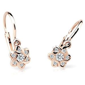 Cutie Jewellery Dětské náušnice z růžového zlata C2149-10-X-4 bílá obraz