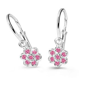 Cutie Jewellery Dětské náušnice z bílého zlata C2746-10-X-2 fuchsiová obraz