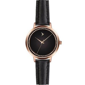 Emily Westwood Hollie Black Leather Watch EEN-B029R obraz