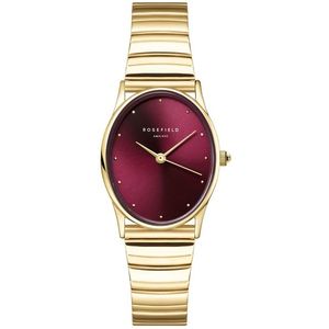 Rosefield Oval Burgundy Half-moon Steel Gold OVGSG-OV15 obraz