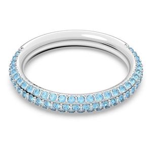 Swarovski Nádherný prsten s modrými krystaly Swarovski Stone 5642903 52 mm obraz