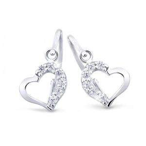 Cutie Jewellery Něžné dětské náušnice z bílého zlata C2757-10-X-2 čirá obraz