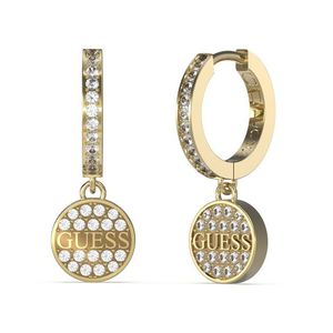 Guess Oslnivé pozlacené náušnice Huggie Me JUBE03137JWYGT/U obraz