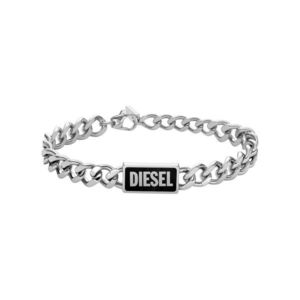 Diesel Výrazný ocelový náramek s onyxem DX1513040 obraz