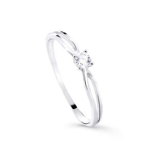 Cutie Jewellery Něžný třpytivý prsten z bílého zlata Z8027-10-X-2 52 mm obraz