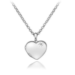 Hot Diamonds Stříbrný náhrdelník Hot Diamonds Memoirs Heart Locket DP495 (řetízek, přívěsek) obraz