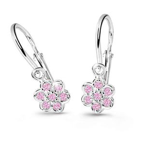 Cutie Jewellery Dětské náušnice z bílého zlata C2746-10-X-2 růžová obraz