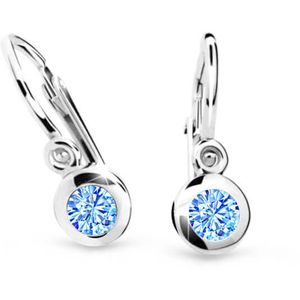 Cutie Jewellery Dětské náušnice z bílého zlata C1537-10-X-2 světle modrá obraz