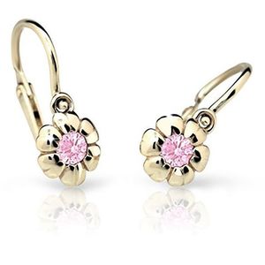 Cutie Jewellery Dětské náušnice ze žlutého zlata C2151-10-X-1 růžová obraz