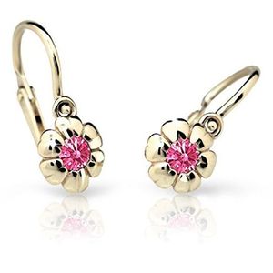 Cutie Jewellery Dětské náušnice ze žlutého zlata C2151-10-X-1 fuchsiová obraz