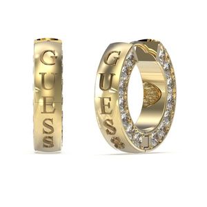 Guess Módní pozlacené kruhy s krystaly Circle Lights JUBE03160JWYGT/U obraz