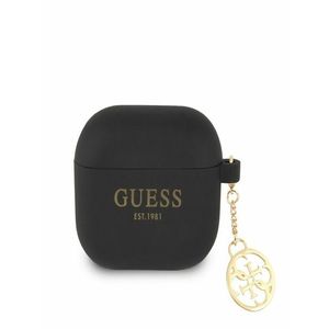 Guess 4G Charm Silikonové AirPods 3 Black Obal Fialová obraz