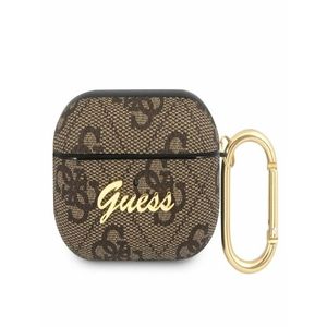 Guess 4G Script PC/PU Airpods Pro Brown Obal Fialová obraz