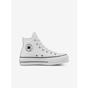 Converse Chuck Taylor All Star Lift Platform Leather Tenisky Bílá obraz