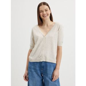 Vila Comfy Cardigan Béžová obraz