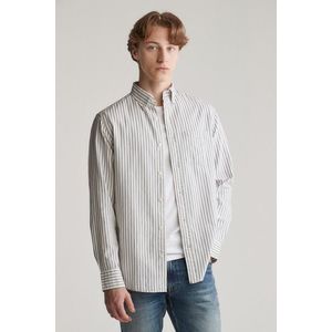 KOŠILE GANT REG ARCHIVE OXFORD STRIPE SHIRT EGGSHELL obraz