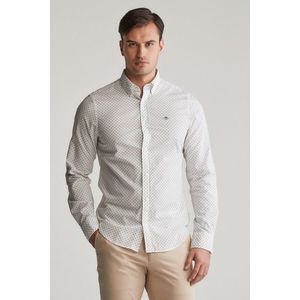 KOŠILE GANT SLIM MICRO PRINT SHIRT EGGSHELL obraz