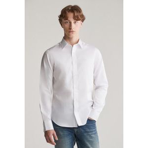 KOŠILE GANT SLIM SATEEN SHIRT WHITE obraz