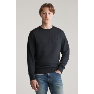 MIKINA GANT EMBOSSED C-NECK SWEAT BLACK obraz