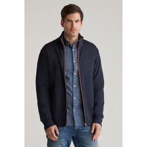 MIKINA GANT SACKER RIB FULL ZIP CARDIGAN EVENING BLUE obraz