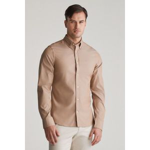 KOŠILE GANT SLIM PINPOINT OXFORD SHIRT WARM KHAKI obraz