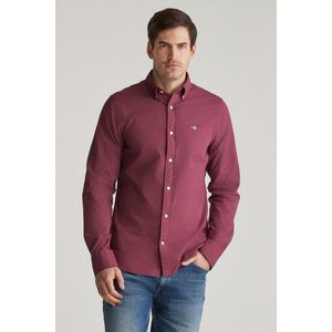 KOŠILE GANT SLIM MICRO PRINT SHIRT WINE RED obraz