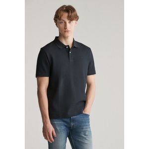 POLOKOŠILE GANT WAFFLE TEXTURED SS POLO BLACK obraz