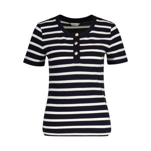 TRIČKO GANT SLIM STRIPED PIQUE SS T-SHIRT EVENING BLUE obraz