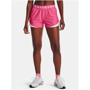 Bílo-růžové dámské kraťasy Under Armour Play Up Shorts 3.0 obraz