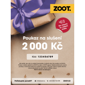 Vánoční elektronický poukaz na ZOOT v hodnotě 2 000 Kč obraz