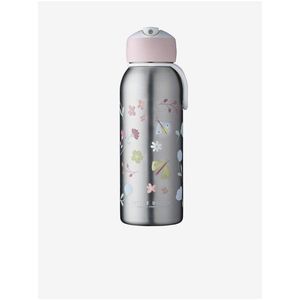 Růžovo-šedá dětská termo lahev Mepal Campus Flowers & Butterflies 350 ml obraz