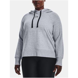 Šedá dámská mikina s kapucí Under Armour Rival Fleece HB Hoodie obraz