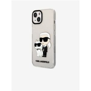 IML Glitter Karl and Choupette NFT Zadní Kryt pro iPhone 13 Transparent Karl Lagerfeld obraz