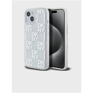 Liquid Glitter Checkered Pattern Zadní Kryt pro iPhone 15 Transparent DKNY obraz