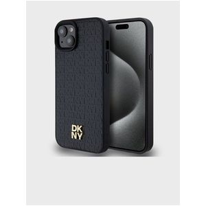 PU Leather Repeat Pattern Stack Logo Magsafe Zadní Kryt pro iPhone 13 Black DKNY obraz