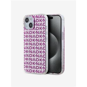 PC/TPU Repeat Pattern Zadní Kryt pro iPhone 15 Pink DKNY obraz