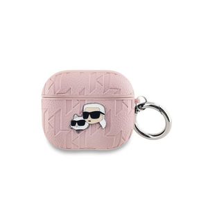 PU Embossed Karl and Choupette Heads Pouzdro pro AirPods 3 Pink Karl Lagerfeld obraz