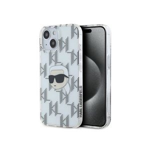 Karl Lagerfeld IML Electroplated Karl Head Zadní Kryt pro iPhone 15 Transparent obraz