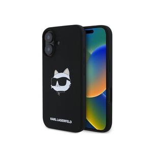 Karl Lagerfeld Liquid Silicone Choupette Head MagSafe Zadní Kryt pro iPhone 16 Black obraz