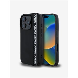 DKNY 3D Rubber Repeat Logo Line Zadní Kryt pro iPhone 16 Pro Max Black obraz