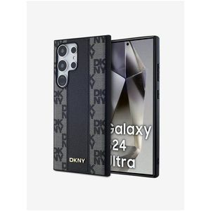 DKNY PU Leather Checkered Pattern Magsafe Zadní Kryt pro Samsung Galaxy S24 Ultra Black obraz