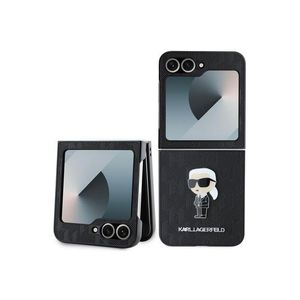 Karl Lagerfeld PU Saffiano Monogram Ikonik Zadní Kryt pro Samsung Galaxy Z Flip 6 Black obraz