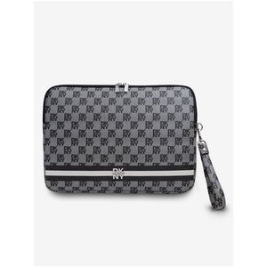 DKNY PU Leather Checkered Pattern and Stripe Obal na Notebook 15/16 Black" obraz